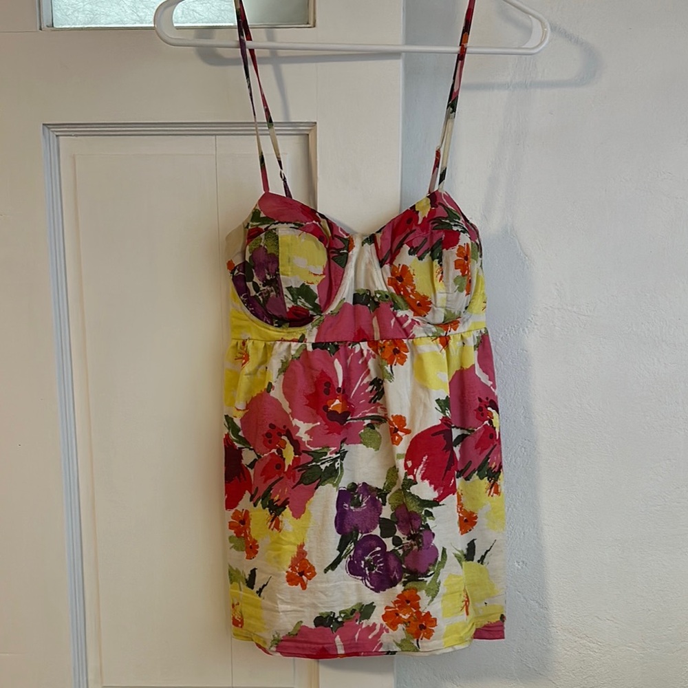 LC Lauren Conrad Colorful Floral Dress